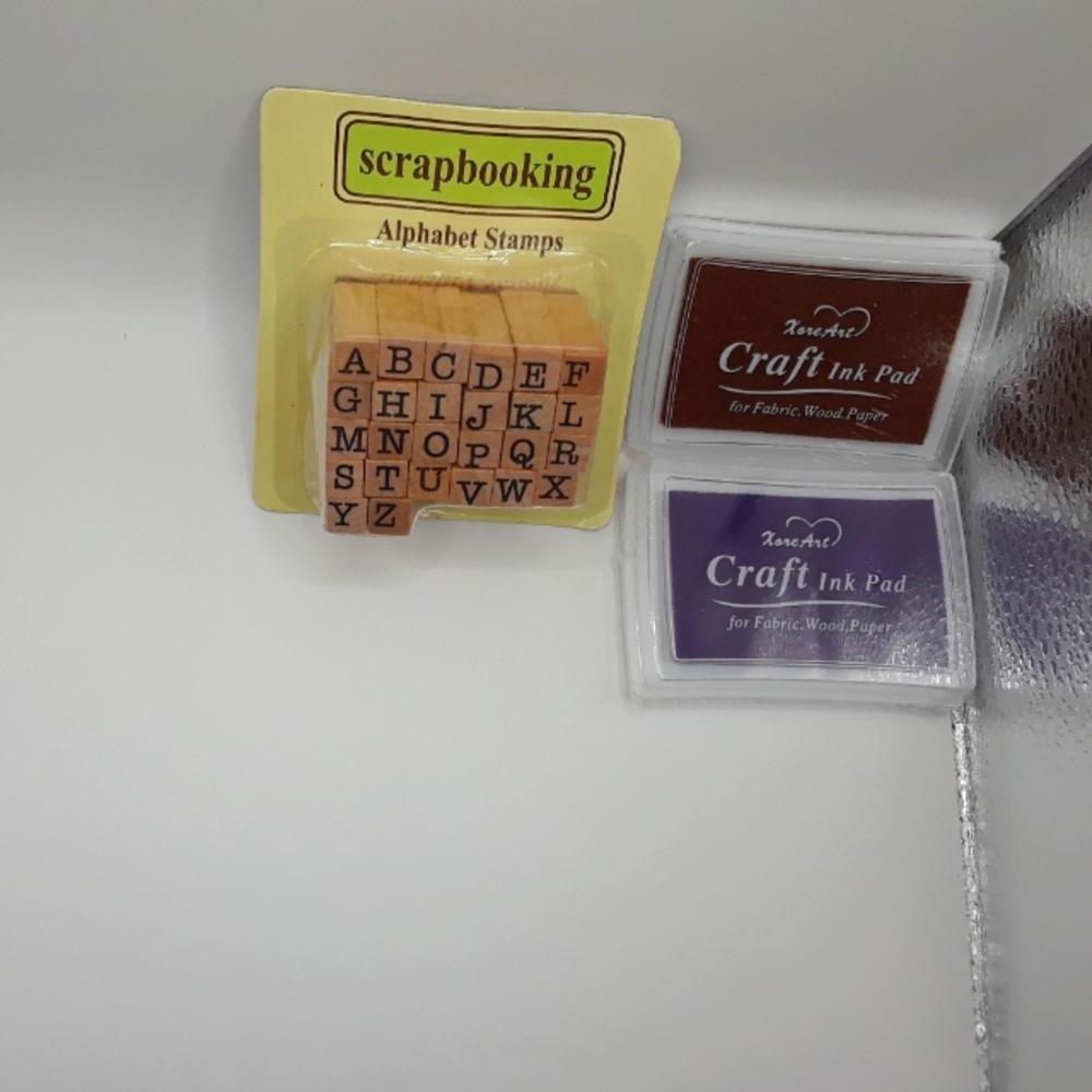 Alphabet Rubber Stamps Scrapbook 26 Count + 2 Ink Pad New - Picture 2 of 5
